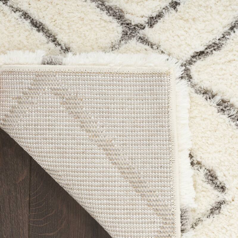 Hufe Power Loomed Geometric Modern Stain Resistant Soft Area Rug By HomeRoots - 110' X '79' X '1.58