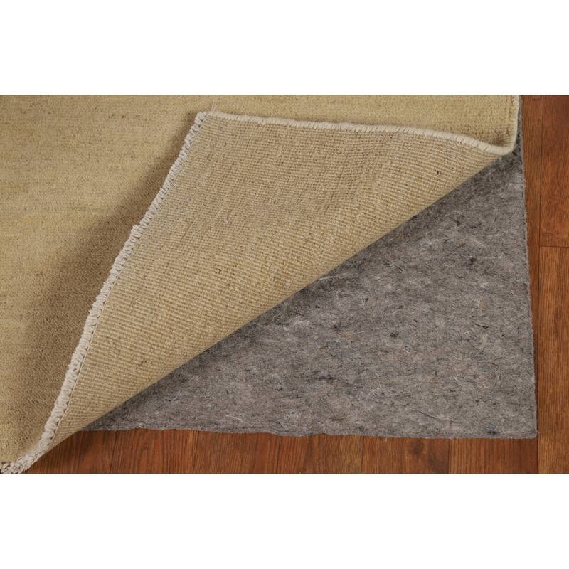 Modern Gabbeh Oriental Rug Hand-Knotted Solid Wool Carpet - 3'5"x 4'11"