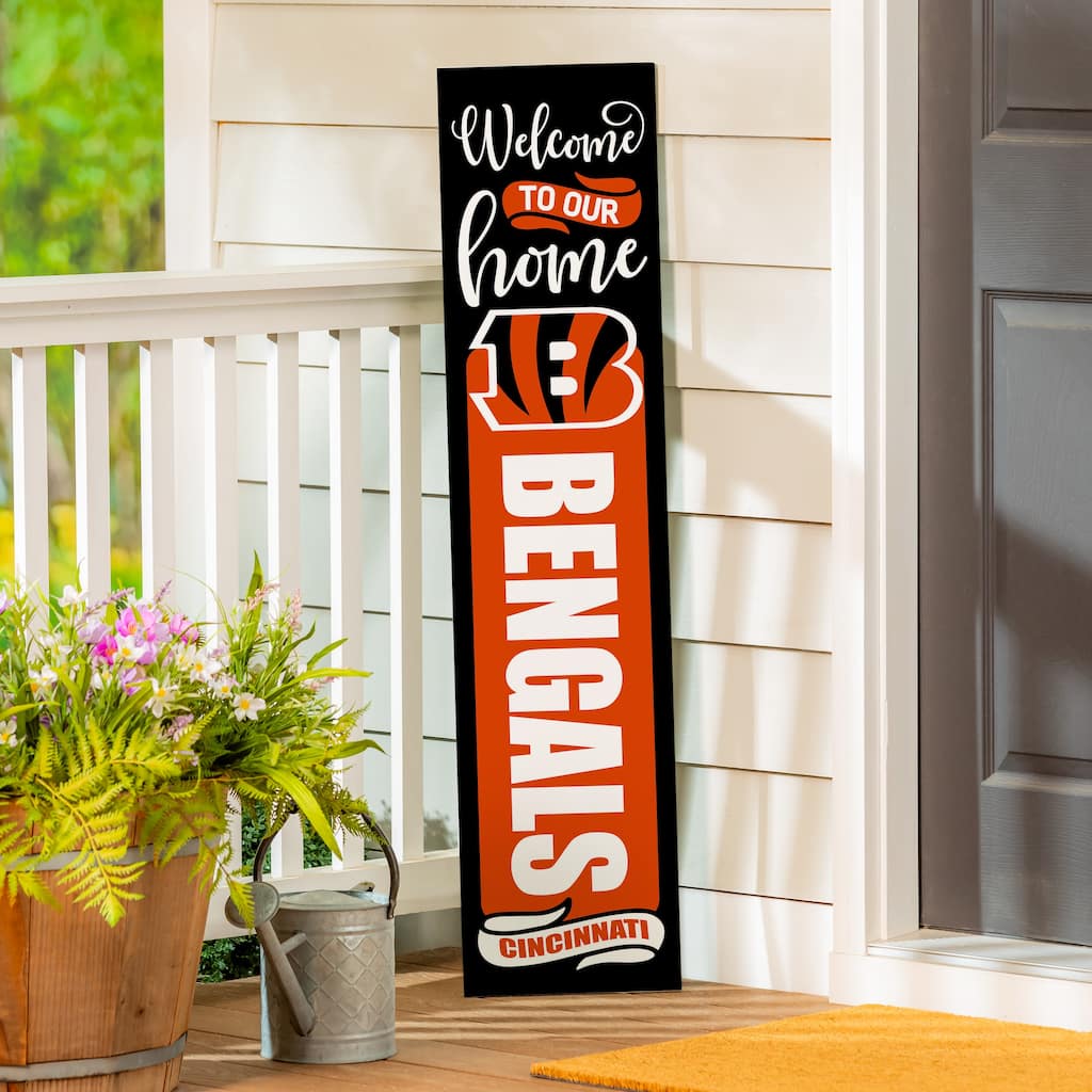 47" Double Sided Seasonal Porch Leaner, Cincinnati Bengals - 47" x 11.25"