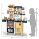 preview thumbnail 9 of 9, Large Pretend Play Kitchen Set with Realistic Lights, Vivid Sounds, Play Phone, Clock and 65 Pcs Accessories, 3 +