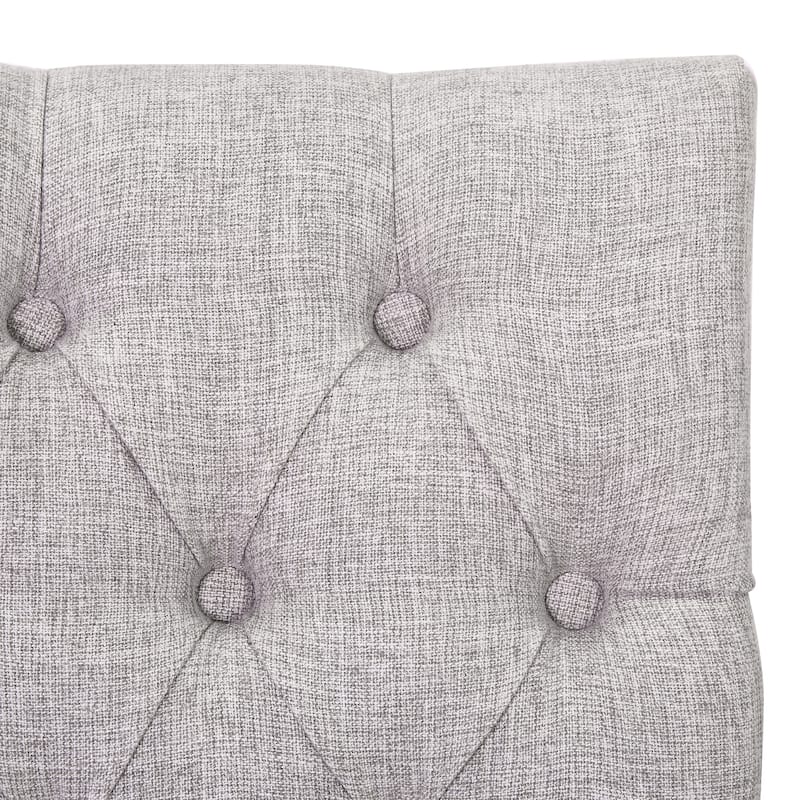 Carter 29" Button Tufted Bar Stool Black Finish