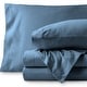 preview thumbnail 31 of 56, Bare Home Organic Cotton Jersey Sheet Set Queen - Coronet Blue