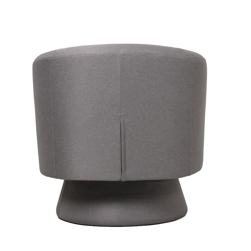 Raze Modern Teddy Bouclé Swivel Accent Chair - Comfy Curved Barrel Armchair for Living Room, Bedroom, or Nursery