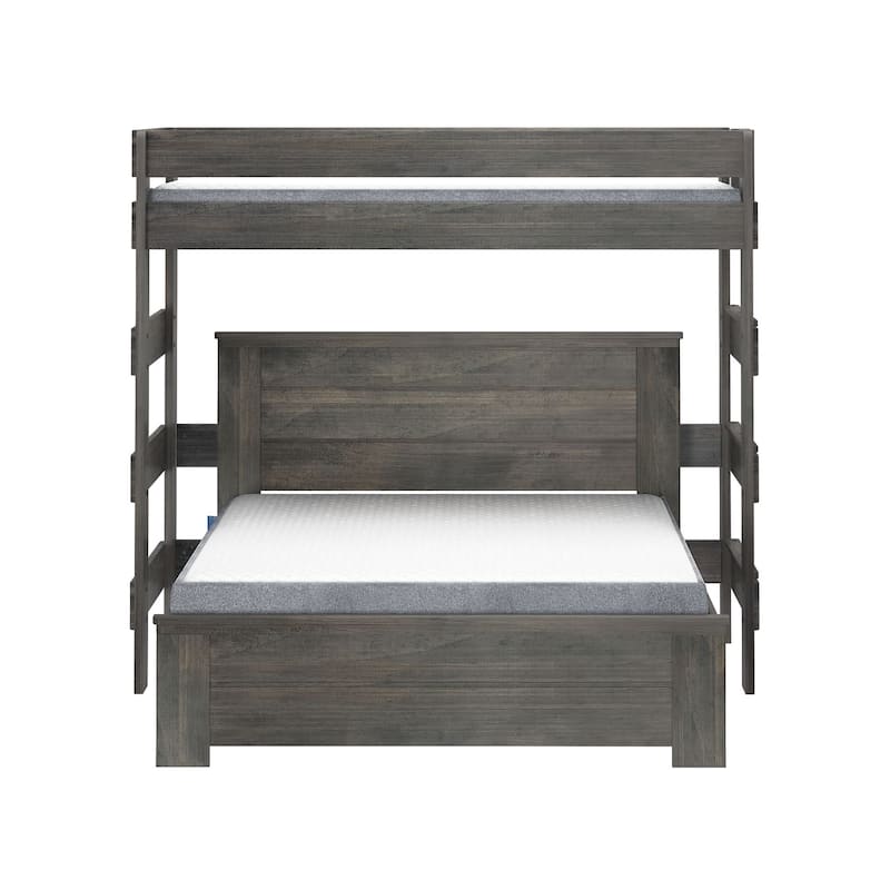 Max and Lily Farmhouse Twin over Queen L Shaped Bunk Bed