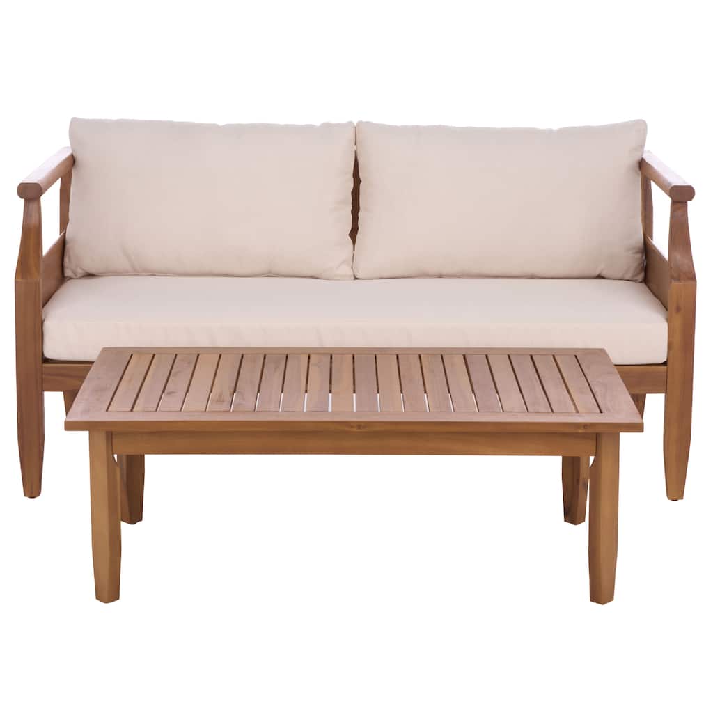 SAFAVIEH Outdoor Living Alta Bench and Table - 56"W x 29"D x 26"H