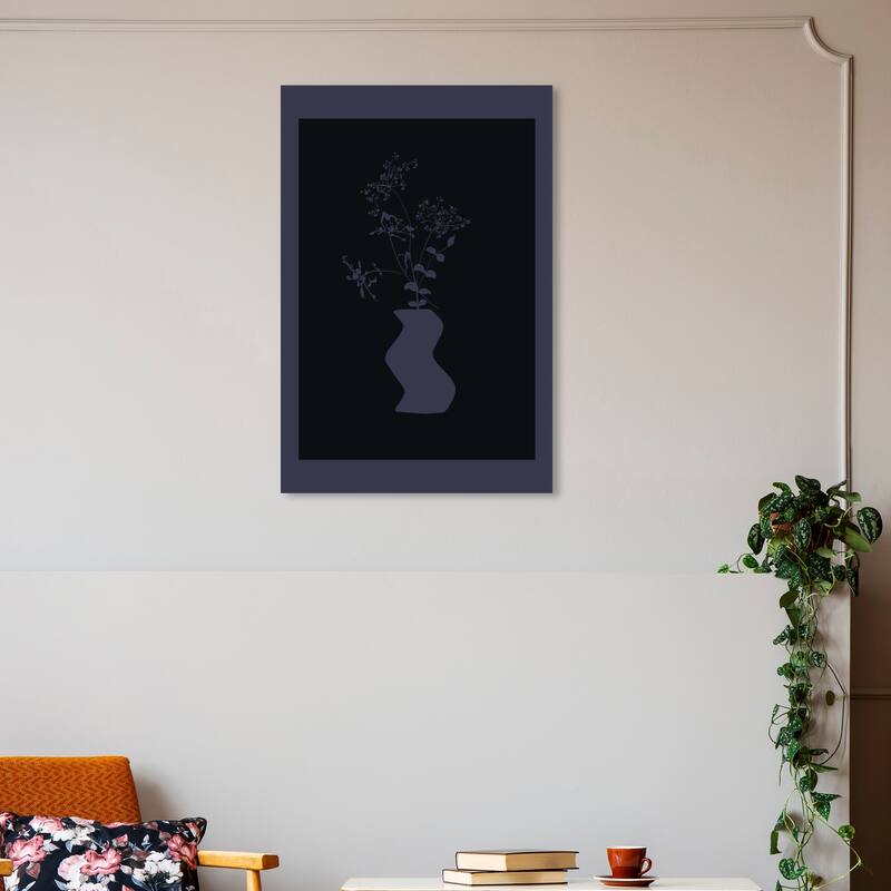 Wynwood Studio Canvas Floral and Botanical Alabaster Jar with Plants White and Taupe Modern & Contemporary Wall Art Canvas Print - 20 x 30