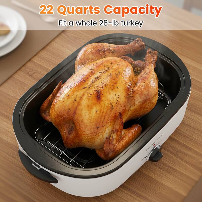 Costway 22 QT Electric Roaster Oven with Visible & Self-Basting Lid, - See Details