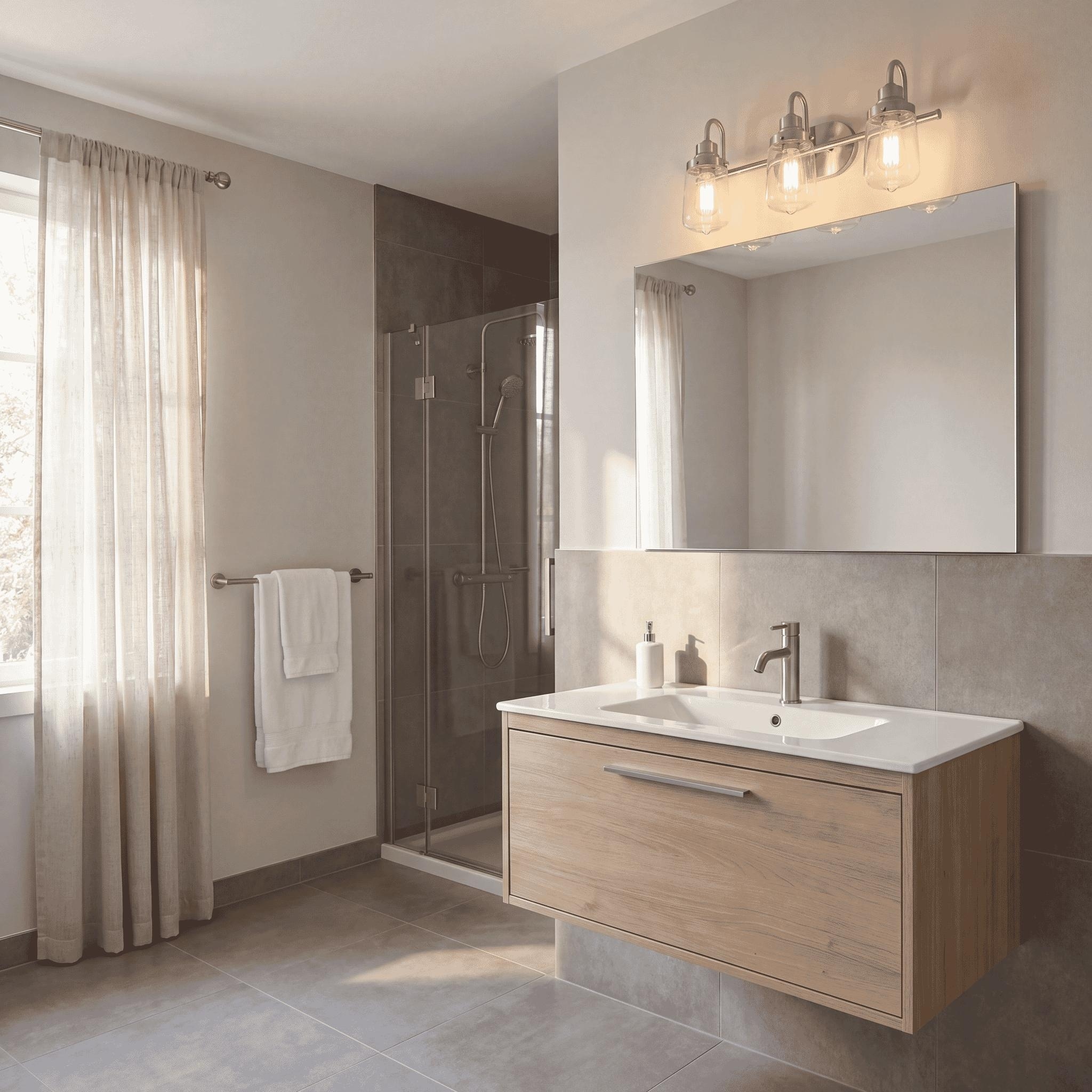 Trade Winds Martina 3-Light Bathroom Vanity Light in Brushed Nickel