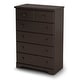 preview thumbnail 12 of 19, South Shore Summer Breeze 5-Drawer Chest Chocolate