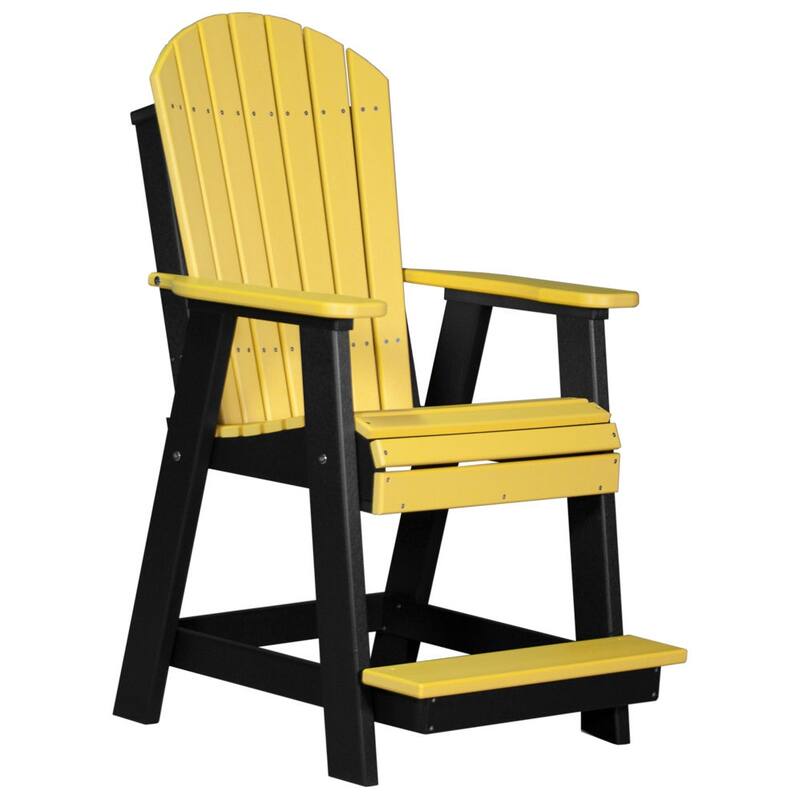 Poly Lumber Adirondack Balcony Chair - Yellow & Black