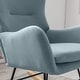 preview thumbnail 16 of 39, Velvet Armchair Wingback Comfy Rocker Chair with Thick Padded Seat for Nursery