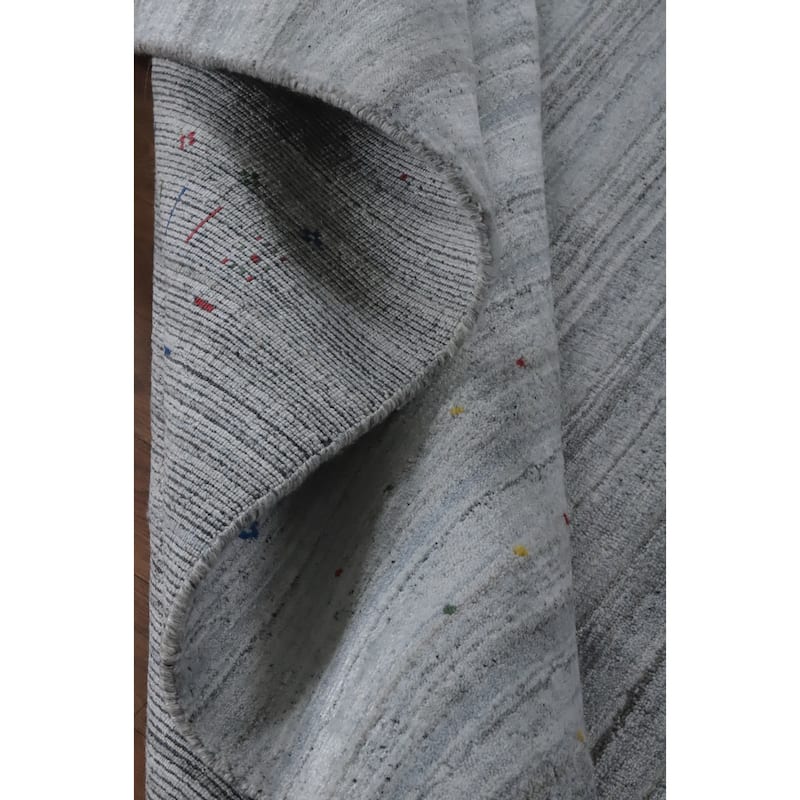 Hand Knotted Oriental 100% Wool Carpet Tribal Tribal Greys & Charcoal Gabbeh Area Rug - 10' 0'' X 8' 7''