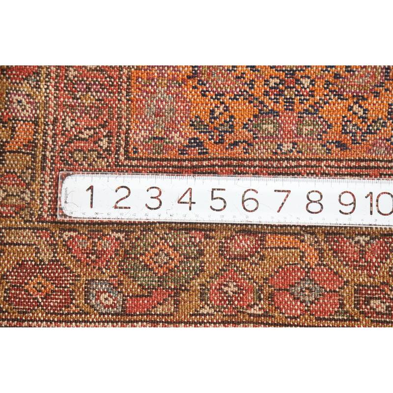 Hand Knotted Oriental 100% Wool Carpet Traditional Floral Navy Blue & Blues Malayer Runner Rug - 15' 8'' X 3' 7''