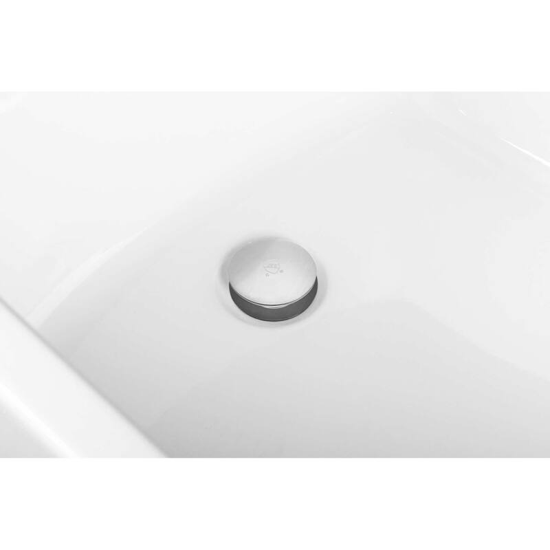 Peter Soaking Single Slipper Rectangular Bathtub in Glossy White