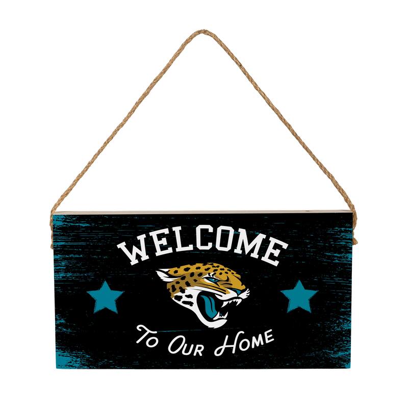 Jacksonville Jaguars Wooden Door Decor Wall Sign - Multi-Color
