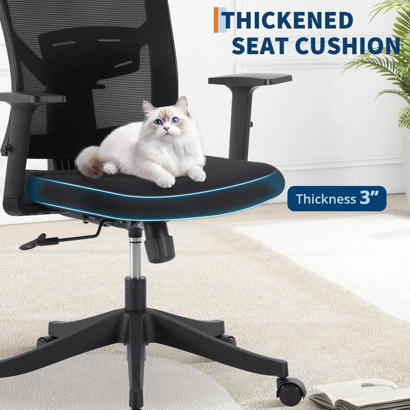 High Back Ergonomic Home Office Chair with Adjustable Lumbar Support and Headrest