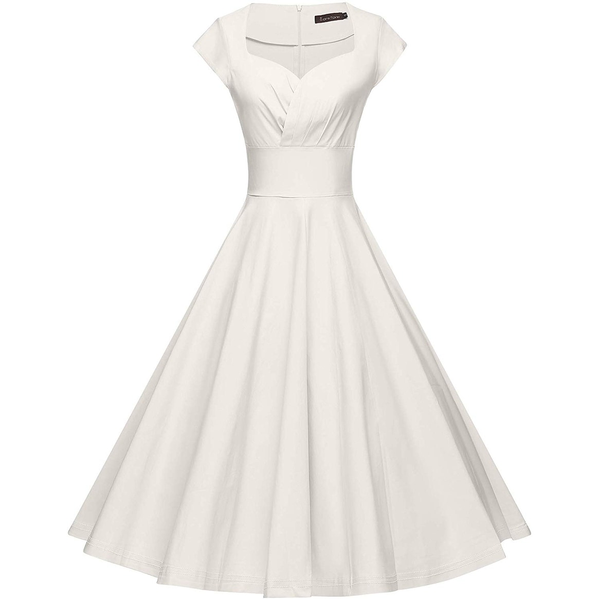 white vintage swing dress