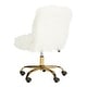 preview thumbnail 3 of 4, SAFAVIEH Whitney Faux Sheepskin Swivel Adjustable Office Chair - 26.4" x 26" x 31.1"