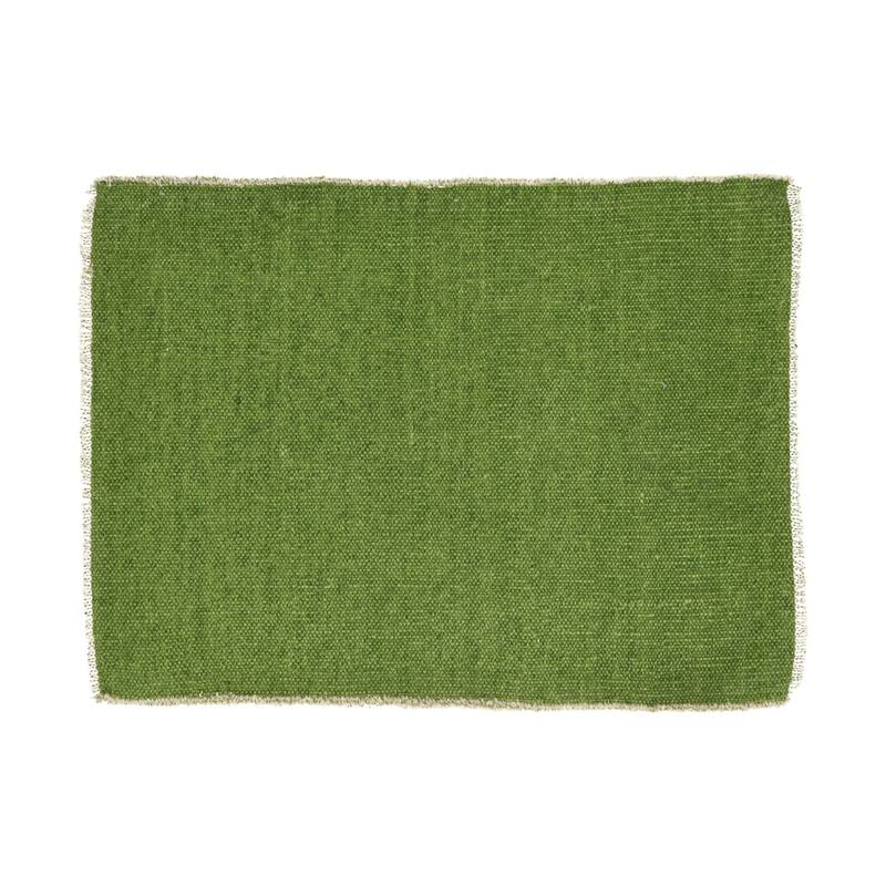 Rectangular Handwoven Placemat - 19.5" - Green