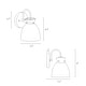 preview thumbnail 5 of 12, Elisie Modern Black Gold 1-light LED Sconce Farmhouse Wall Light with Water Glass