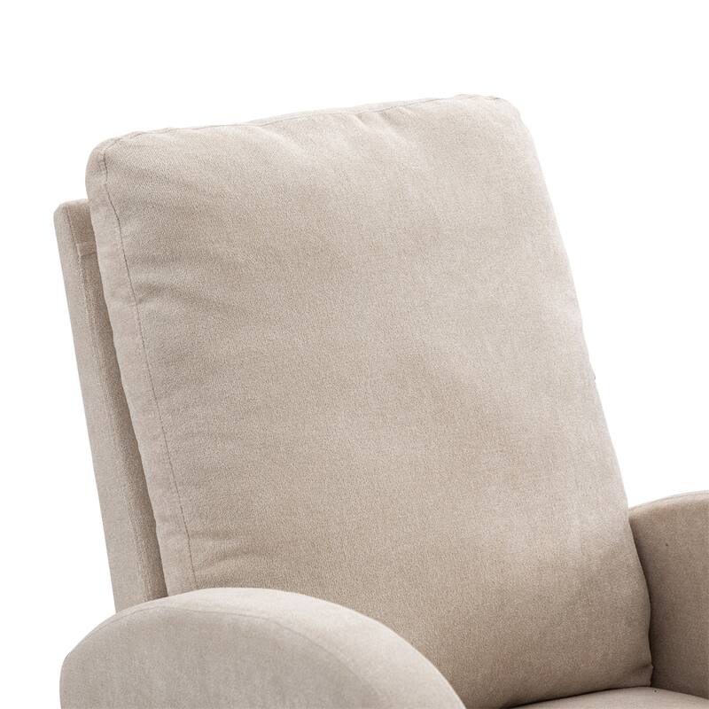 Nursery Rocking Glider Chair with High Back and Side Pocket
