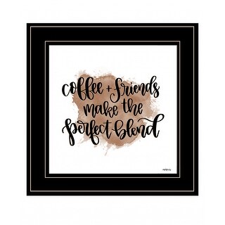 Coffee and Friends Blend Black Framed Print Wall Art