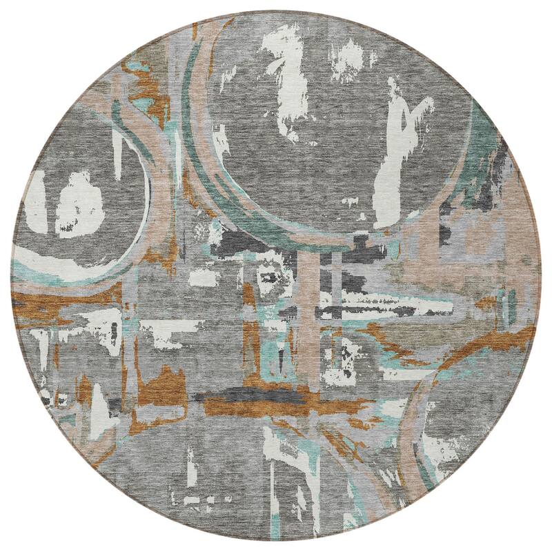 HomeRoots Geometric Transitional Rectangle Outdoor Rug