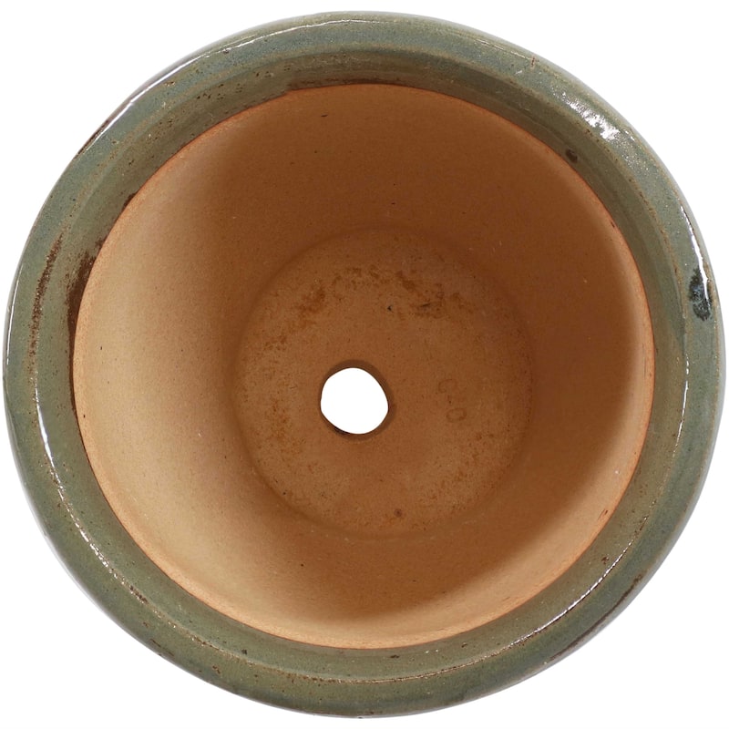 Sunnydaze Studio Glazed Ceramic Planter - Set of 2 - 9-Inch - Gray