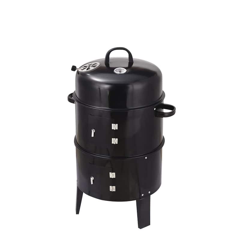 Outdoor Double-layer Grill Charcoal Braising Smoking Stove