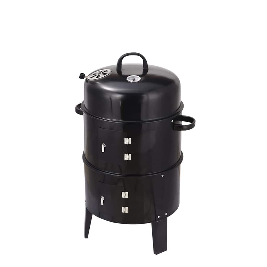 Outdoor Double-layer Grill Charcoal Braising Smoking Stove