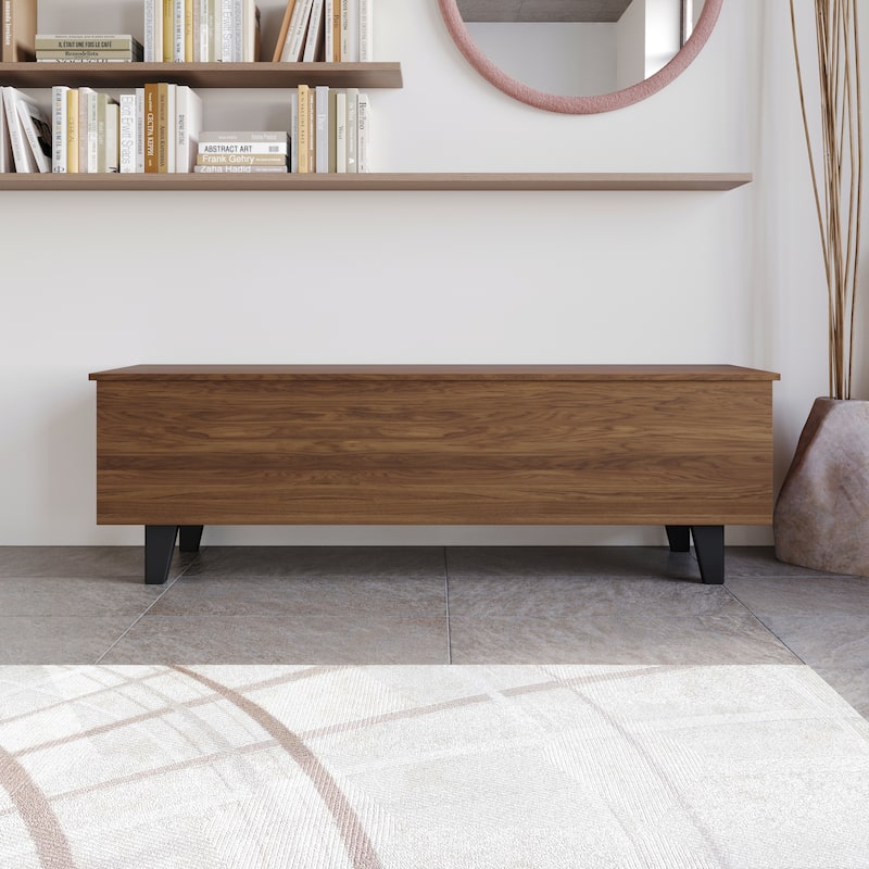 Clayfell Auburn Storage Cabinet Bench - Brown