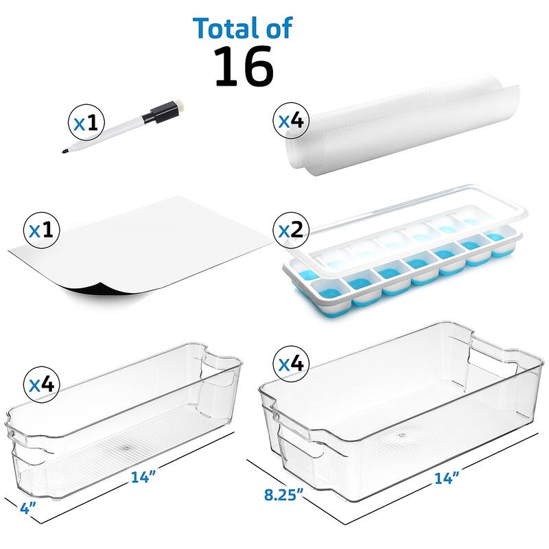 StorageBud Stackable Fridge Organizer Bins