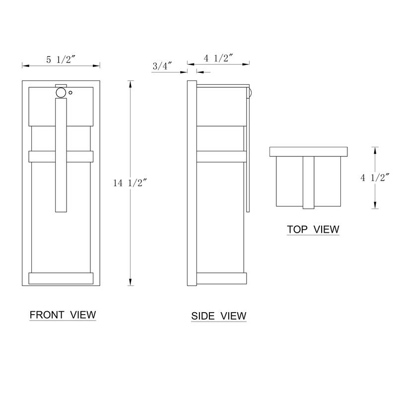 C Cattleya 2-Pack 14.5inch Matte Black Motion Sensor Outdoor Wall Lanterns with Clear Tempered Glass