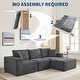 preview thumbnail 47 of 54, 109'' Corduroy Modular Sectional Sofa with Chaise
