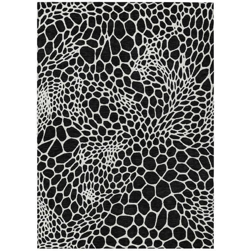 Machine Washable Indoor/ Outdoor Chantille Animal Print Rug