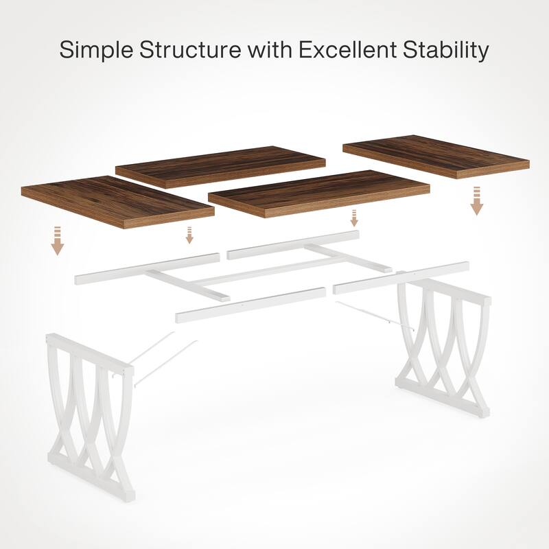 71'' Executive Computer Desk Writing Table for Home Office