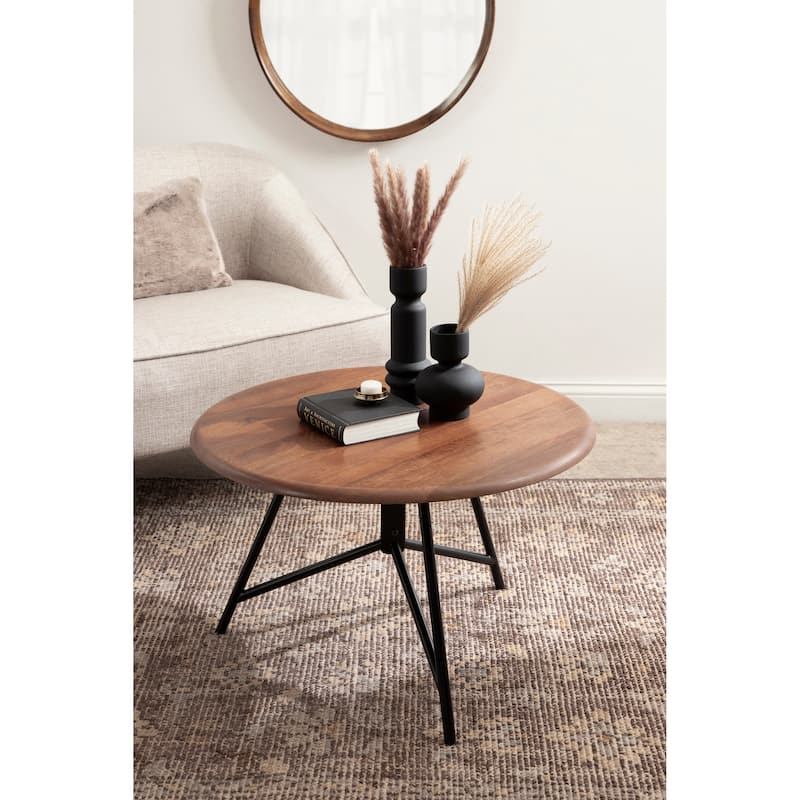 Kate and Laurel Pallson Round Wood Coffee Table