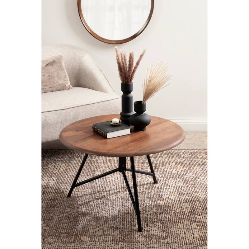 Kate and Laurel Pallson Round Wood Coffee Table