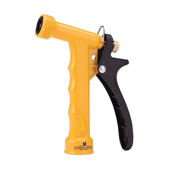 Mintcraft GA711-Y3L Metal Garden Hose Trig Nozzle, 5-1/2", Yellow - 5-1/2". Opens flyout.