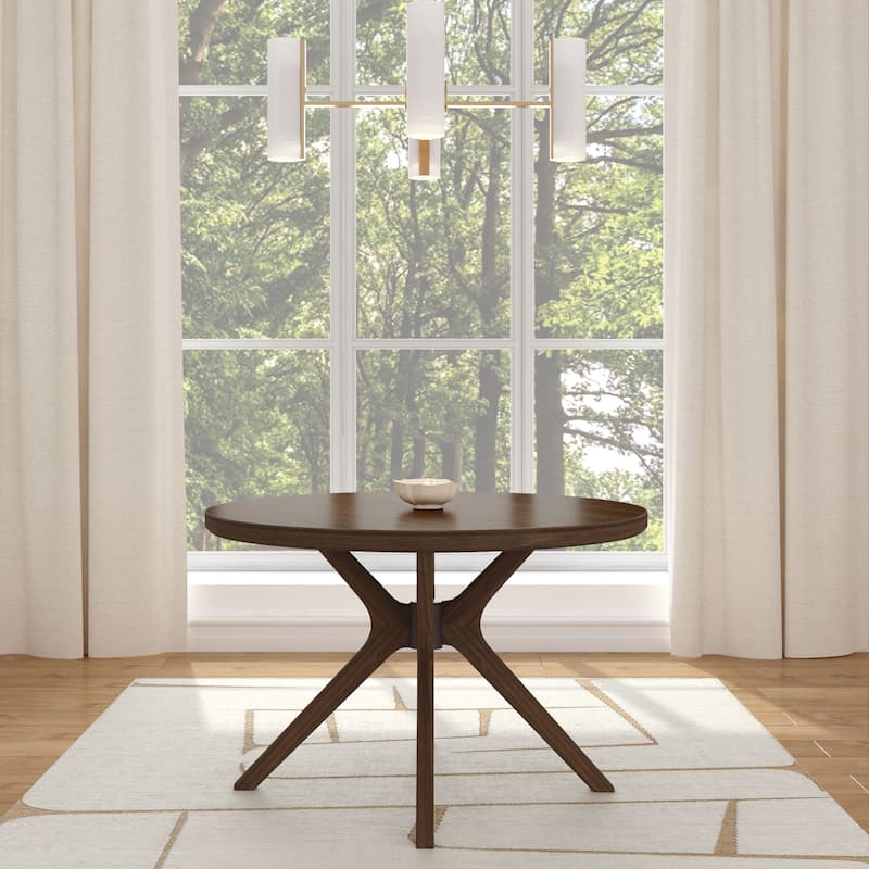 Plank and Beam Verso Cross Leg Round Dining Table - 47"