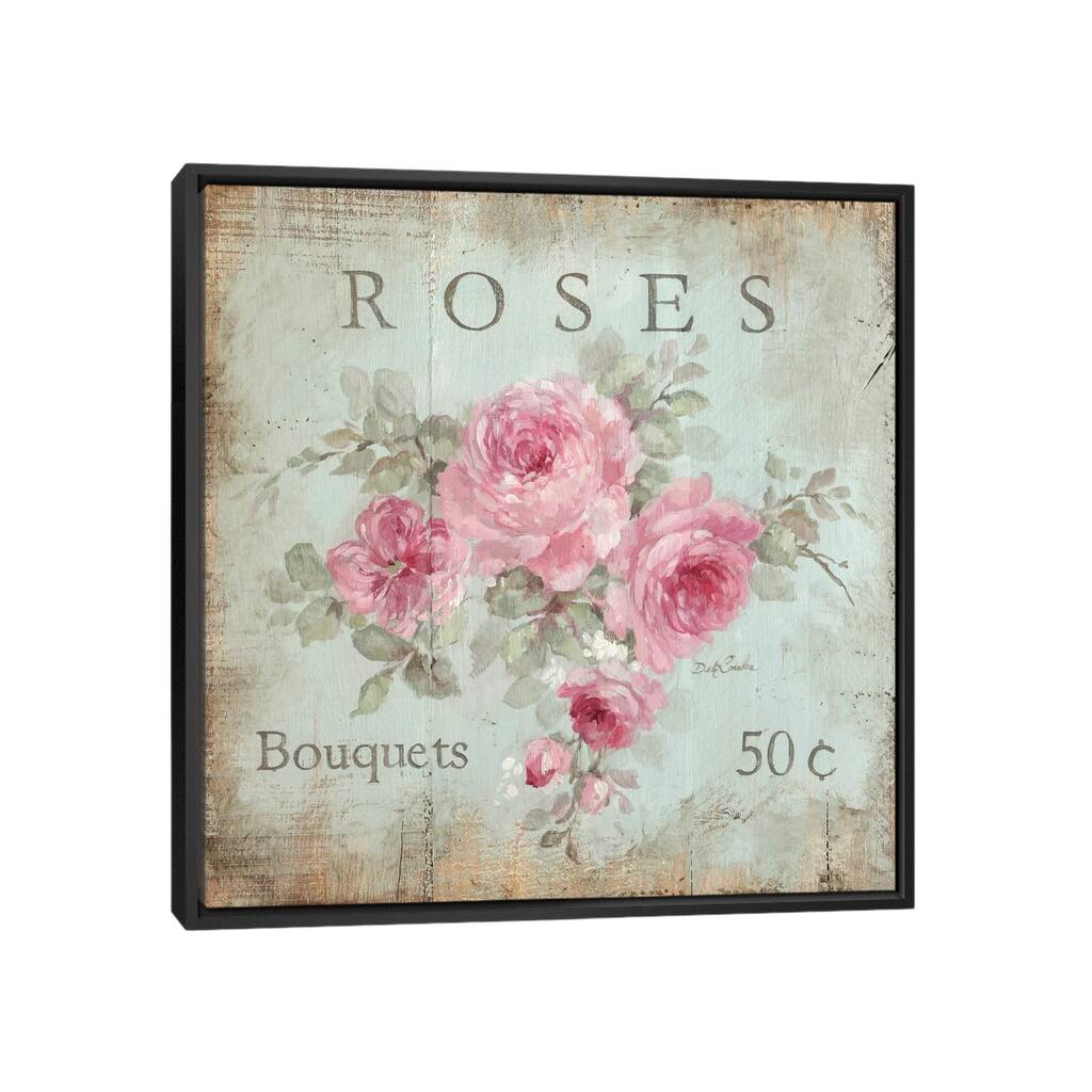 iCanvas "Rose Bouquets (50 Cents)" by Debi Coules Framed Canvas Print