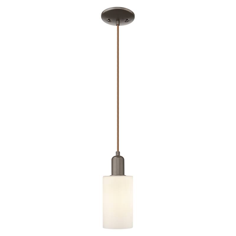 Innovations Lighting Endless Possibilities Arcadia - Clymer - 1 Light 4" Cord Hung Mini Pendant - Oil Rubbed Bronze/Matte White
