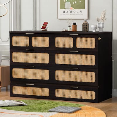 Modern Murphy Bed with Large Drawers