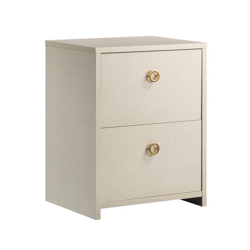 Wood Lateral File with Efficient Storage, Beige
