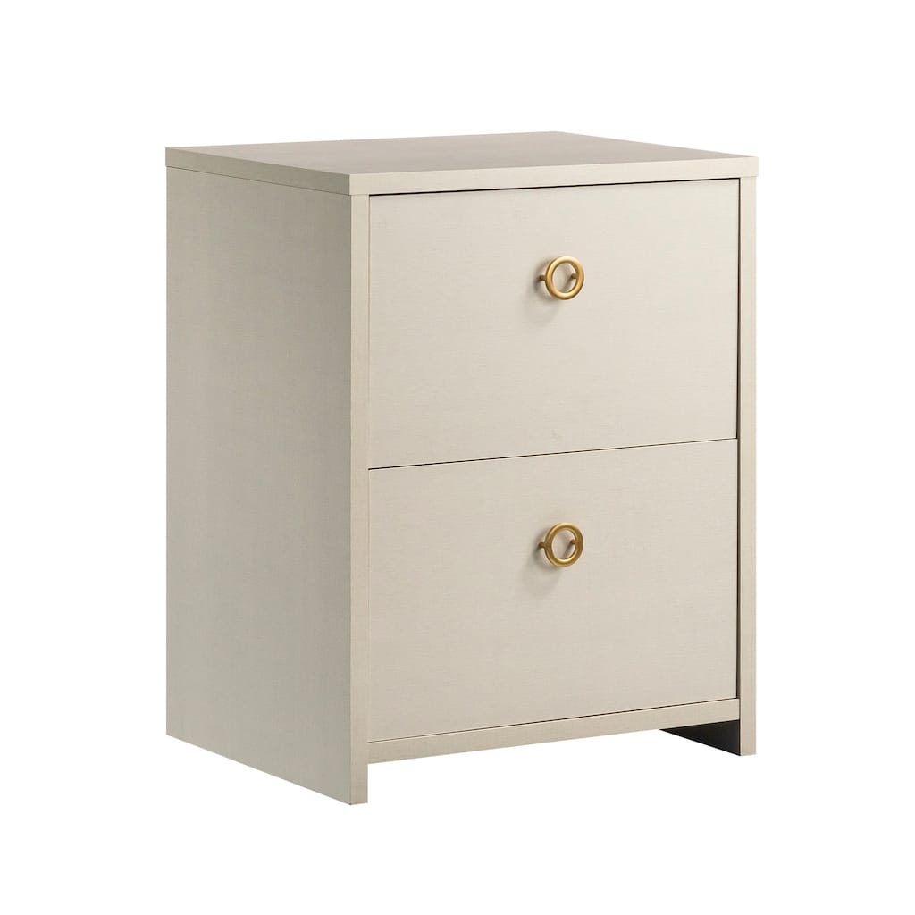 Wood Lateral File with Efficient Storage, Beige