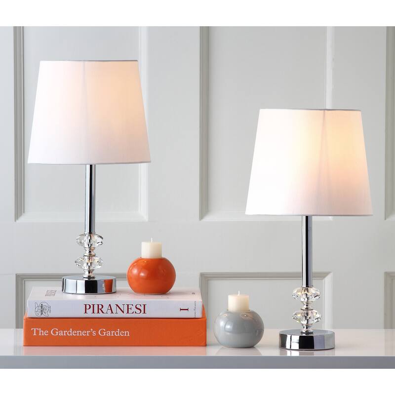 SAFAVIEH Lighting Andria 16-inch Grey Shade Crystal Orb Table Lamp (Set of 2) - 9"x9"x16" - 9"W x 9"D x 16"H