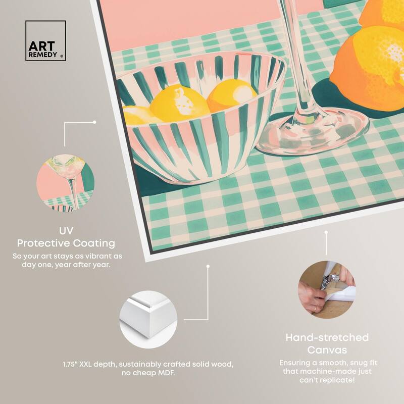 Lemon Slice Drink Canvas by Art Remedy