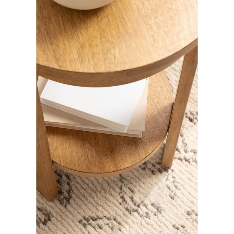 Kate and Laurel Foxford Round Wood Side Table