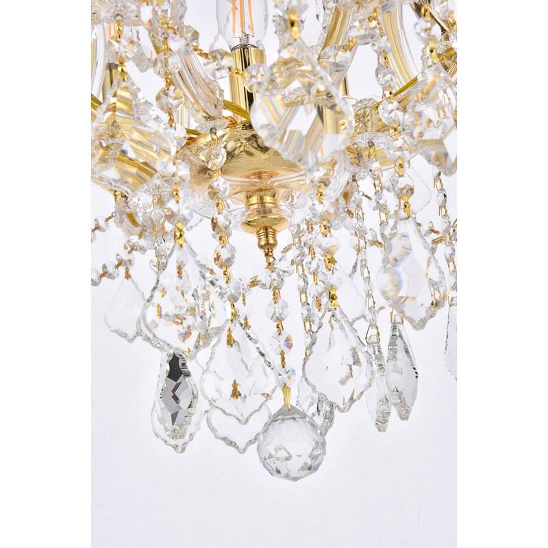 Fleur Illumination Collection Chandelier D:26in H:26in Lt:9 Gold Finish