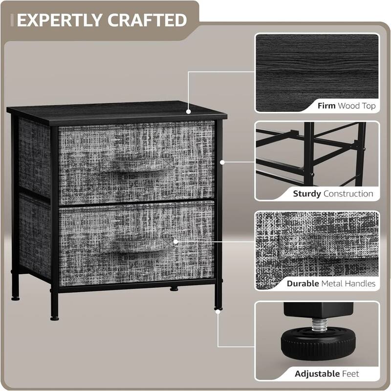 Nightstand with 2 Drawers